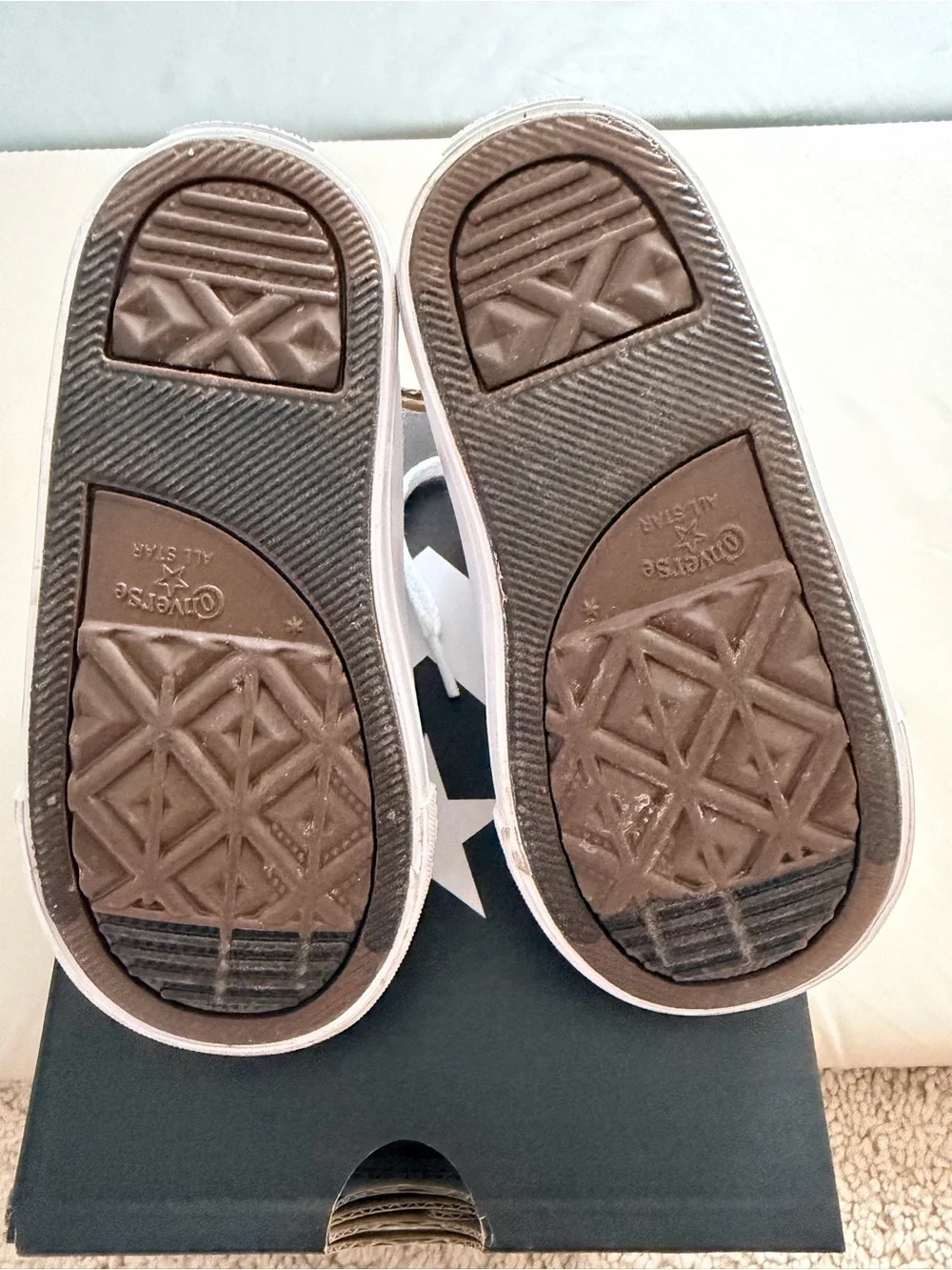 Converse Toddler Boy White High-Top Canvas Sneaker | Size 7 | New